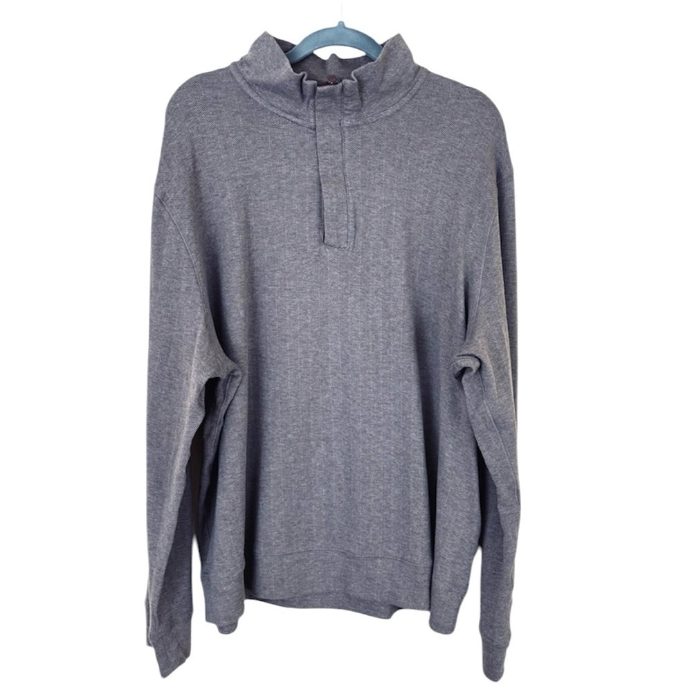 NWT Tahari Brown Viscose Textured Crop 3/4 Zip Long Sleeve Pullover Top (XXL)